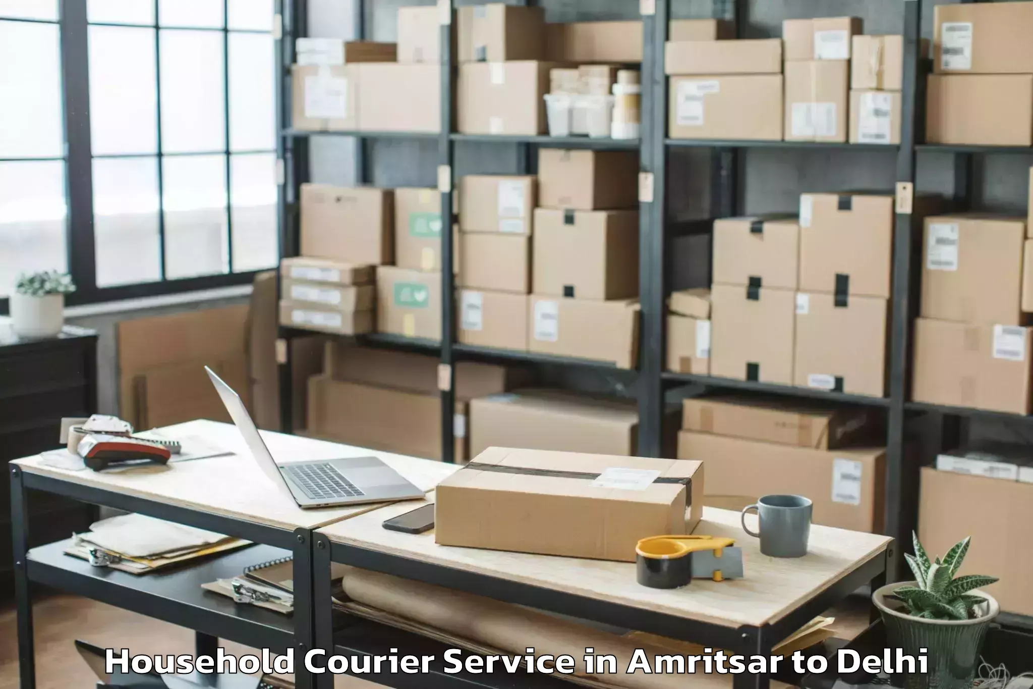 Book Amritsar to Jhilmil Household Courier Online